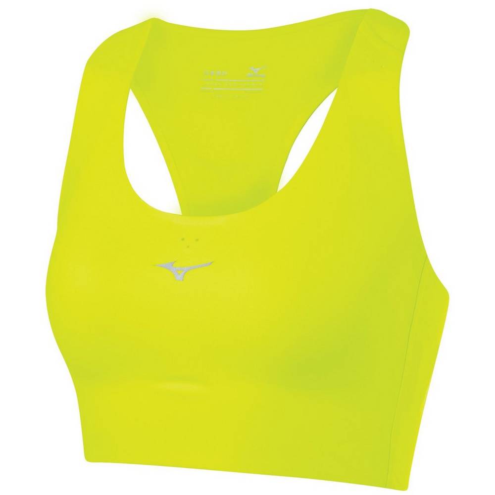 Womens Mizuno Aero Crop Sports Bra Yellow Philippines (SOFKWJ730)